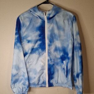 Justice Blue Tie-Dye Zip-Up Jacket size 18/20